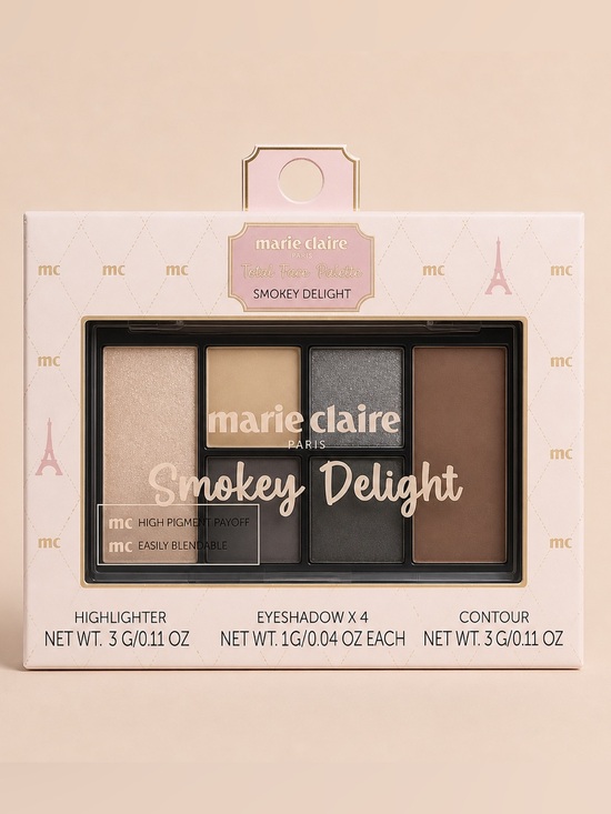 Marie Claire Other - Marie Claire Smokey Delight Eyeshadow & Face Palette - Neutral Smokey